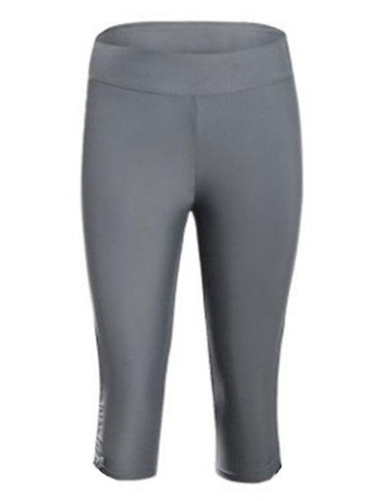 Women's Plus Size UPF 50+ 3/4 Length Swim Leggings | Sun Protection Over-the-Knee Swim Shorts