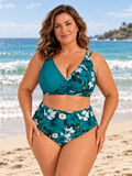 Teal floral