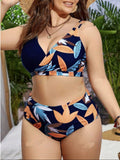 Navy Tropical Leaf